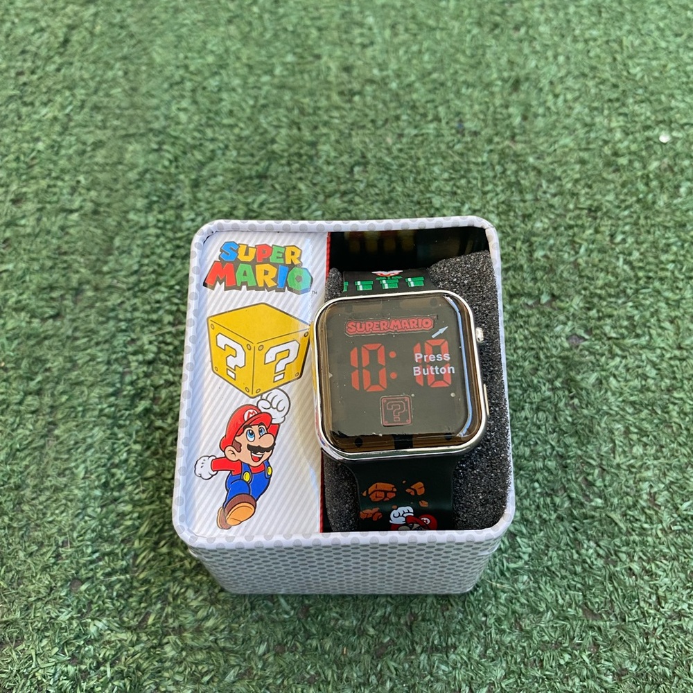 Super Mario Kids Digital Watch - Black and Red